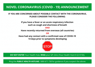 corona virus stop sign