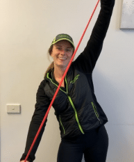 Courtney Dowling and Resistance band at Your Health Hub