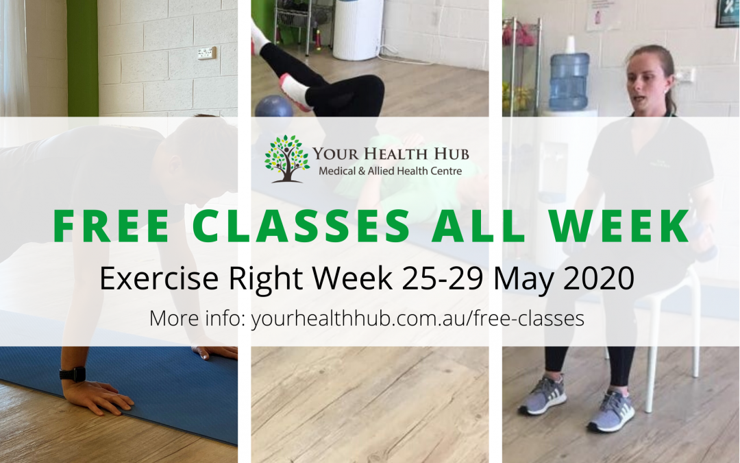 Exercise Right Week – Free Classes for a Week at Your Health Hub