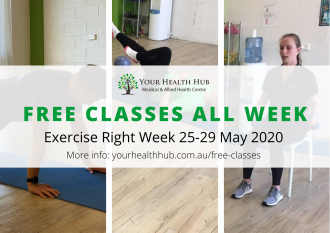 Free classes at Exercise Right Week poster
