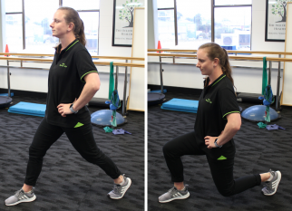 An Exercise Physiologist at Your Health Hub doing lunges