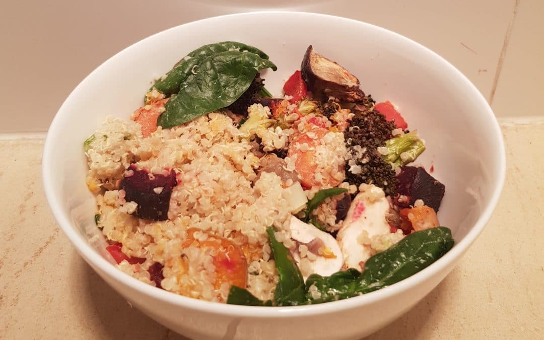 Dietitian’s Recipe: Easy Roast Veg Quinoa Salad